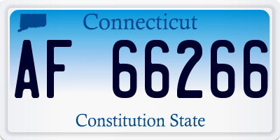 CT license plate AF66266