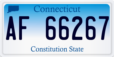 CT license plate AF66267