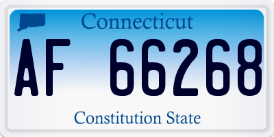 CT license plate AF66268
