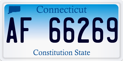 CT license plate AF66269
