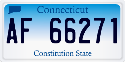 CT license plate AF66271