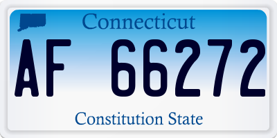 CT license plate AF66272