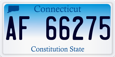 CT license plate AF66275