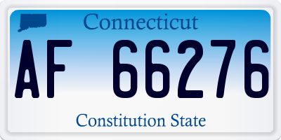 CT license plate AF66276