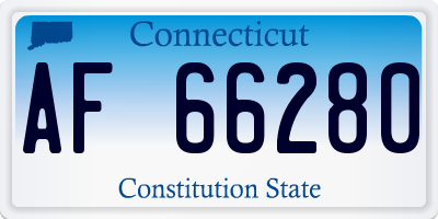 CT license plate AF66280