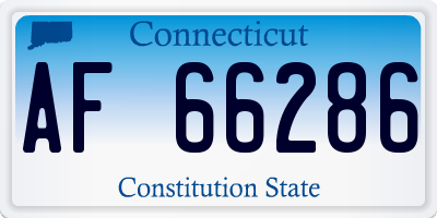 CT license plate AF66286