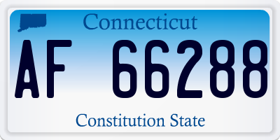 CT license plate AF66288