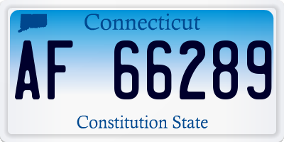 CT license plate AF66289