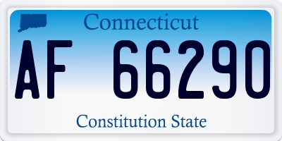 CT license plate AF66290