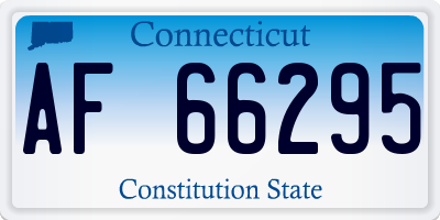 CT license plate AF66295