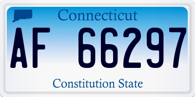 CT license plate AF66297