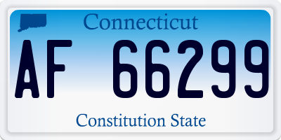 CT license plate AF66299