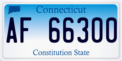 CT license plate AF66300