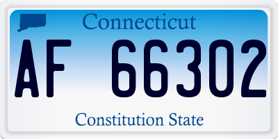 CT license plate AF66302