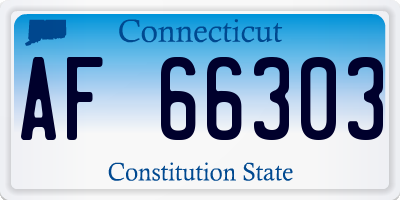 CT license plate AF66303