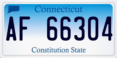 CT license plate AF66304