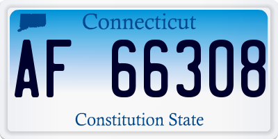 CT license plate AF66308
