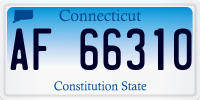 CT license plate AF66310