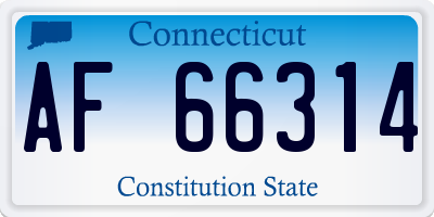 CT license plate AF66314