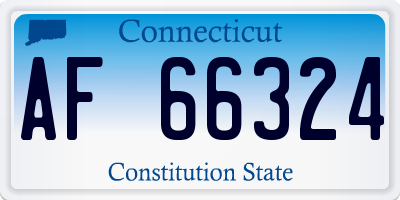 CT license plate AF66324