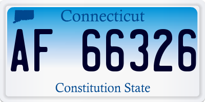 CT license plate AF66326