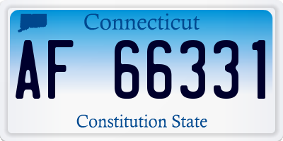 CT license plate AF66331