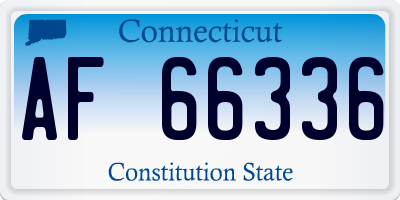 CT license plate AF66336