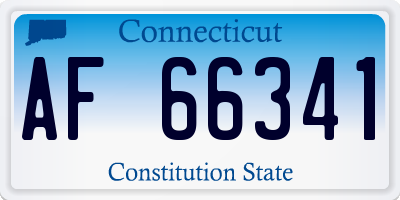 CT license plate AF66341