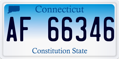 CT license plate AF66346