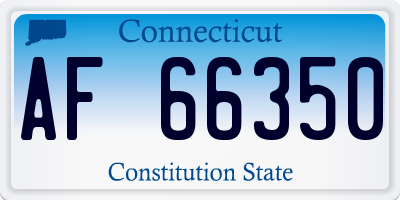 CT license plate AF66350