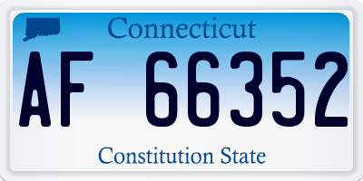 CT license plate AF66352