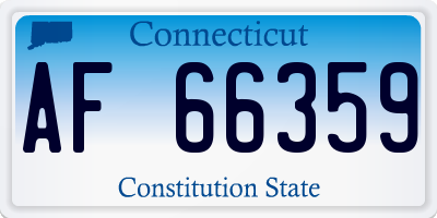 CT license plate AF66359