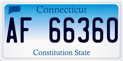 CT license plate AF66360