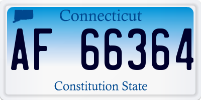 CT license plate AF66364