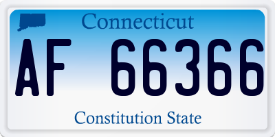 CT license plate AF66366