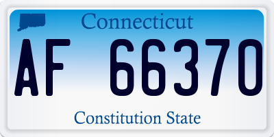 CT license plate AF66370