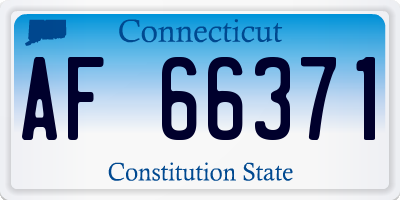 CT license plate AF66371