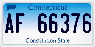 CT license plate AF66376