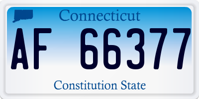 CT license plate AF66377