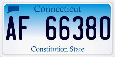 CT license plate AF66380