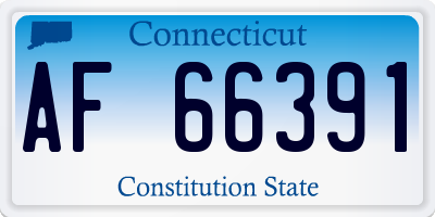 CT license plate AF66391