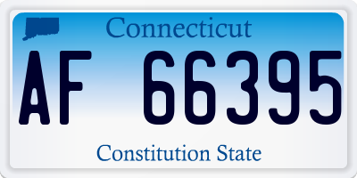 CT license plate AF66395