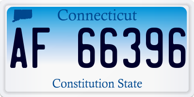 CT license plate AF66396