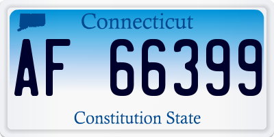 CT license plate AF66399