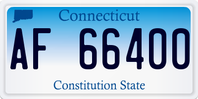 CT license plate AF66400
