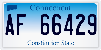 CT license plate AF66429