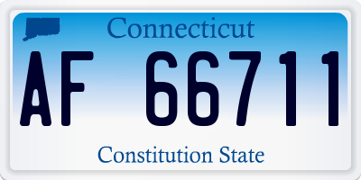 CT license plate AF66711