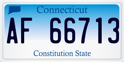 CT license plate AF66713