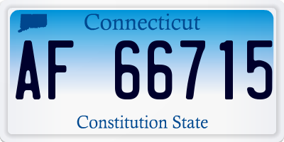 CT license plate AF66715