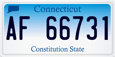 CT license plate AF66731